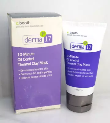 C. Booth Derma 17 10 Minute Oil Control Thermal Clay Mask 2.5 Oz Boxed • $21.25