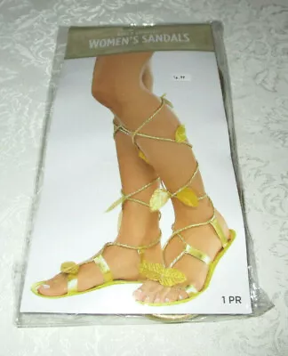  Adult 14+ Gods & Goddesses Gold *Women's Sandals* Costume Accessory Novelty Use • $16.99