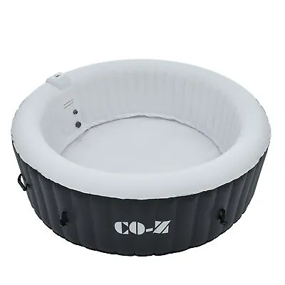 Portable Inflatable Spa Tub 6 Person Outdoor Above Ground Pool 7 Foot Black • $375.63