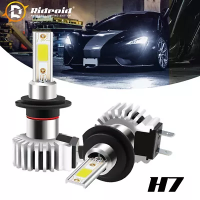 2x H7 LED Headlight Bulbs Kit High Beam Or Low Beam 6000K Super Bright 120W • $6.99