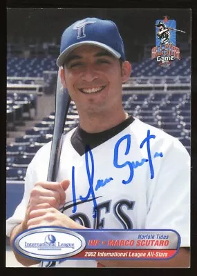 2002 Norfolk Tides MARCO SCUTARO Signed Card Autograph AUTO METS A'S • $19.99