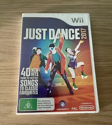 Just Dance 2017 Nintendo Wii Complete With Manual PAL Pre Owned FREE POST • $24.95