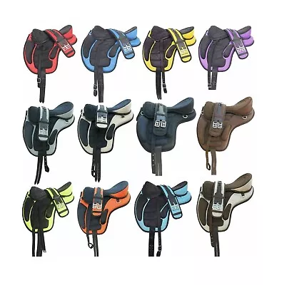 Treeless Synthetic English Freemax Horse Racing Saddle 14+ Colors In 10+ Sizes • $123.75