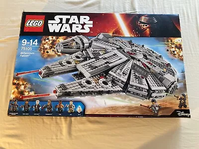 LEGO Star Wars Millennium Falcon 75105 The Force Awakens Great Condition Complet • $100