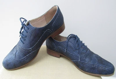 £18.95 • Buy Clarks Narrative Ladies Navy Blue Leather Lace Up Brogue Shoes Size 7 E