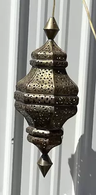 Brass Diwali Decorative Moroccan Candle Lantern Hanging Vintage Light • $64.95