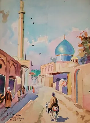 Original Iranian Watercolor Painting By Robert Ghazarian Qajar Persian Art • $2800
