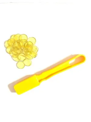 Yellow Bingo Magnetic Wand And Bag Of 100 Magnetic Bingo Chips Set • $9.95