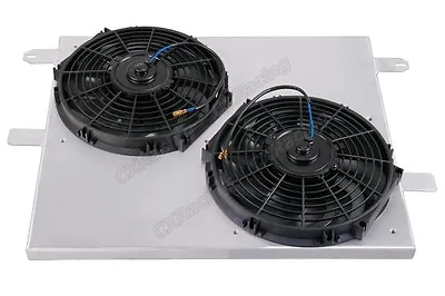 CXRacing Aluminum Radiator Shroud + 12  Electrical Fans For 05-14 Ford Mustang • $169.83