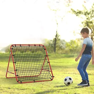Rebounder Net Practise Soccer Kickback Target Goal Teens Adults Training Red • £25.99
