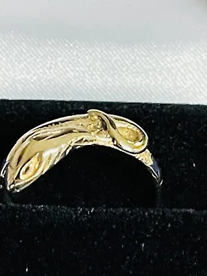 9ct Yellow Gold  Snake Ring Size Q • £120