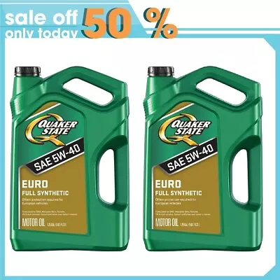 Quaker State Euro Full Synthetic 5W-40 Motor Oil 5-Quart 2 Pack • $42.26