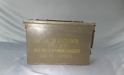 Military 192 Count  Ball M2 Metal AMMO CAN BOX .30 CALIBER In 8 Round Clips • $18.75