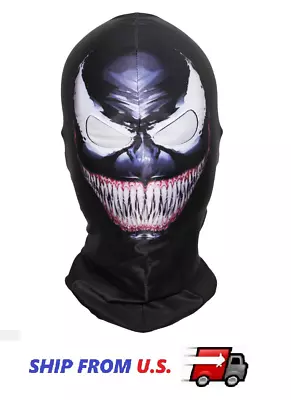 Venom Costume Hood Mask For Spider-Man Adult Teens Halloween Cosplay ❶US Seller❶ • $15.21