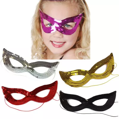 Sequin Cat Eye-mask Child Adult Masquerade Mask Party Costume Accessory - N81176 • $5.20