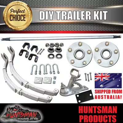 DIY 750KG Boat Jetski Trailer Kit Galvanised Axle Dacromet Eye Slipper Springs • $335