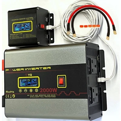 £138.99 • Buy YQ Power Inverter 2000W 4000W 12V To 240V Caravan Microwave Converter LCD Remote