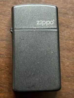 Zippo Lighter Vintage Slim Matte Black Manufactured In 2003 Insert Unit Matching • $116.99