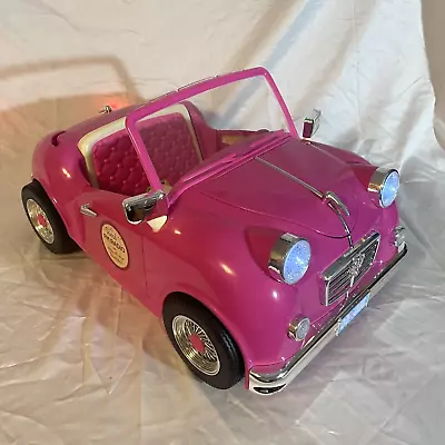 OG Our Generation Pink Retro Convertible Car Fits American Girl Dolls FM RADIO • $109.99