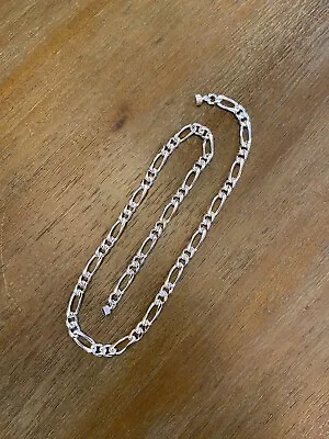 22 Inch Mens 6mm Cuban Link Sterling Silver PLATED Necklace Magnetic Clasp! • $19.99