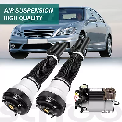 Front Air Suspension Struts + Compressor For Mercedes W220 S320 S430 S500 S600 • $429.84