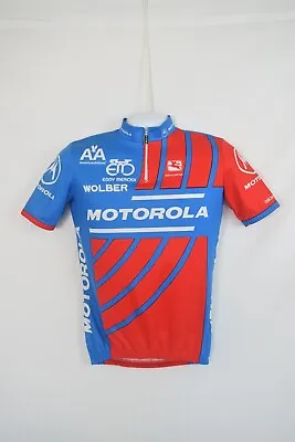 Giordana Team Motorola Cycling Jersey Vintage 1/4 Zip Italy Bicycle Mens Small • $54.99