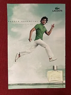 LaCoste Essential Men’s Cologne 2-page 2007 Print & Poster Ad - Great To Frame! • £6.70