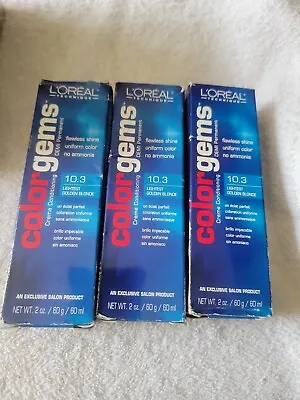 3 P Colorgems Creme Conditioning Demi Permanent 10.3 Lightest Golden Blond  2 Oz • $19.97