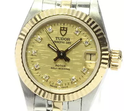 $1376 • Buy TUDOR Princess Date 92513 10P Diamond Vintage Cal.2671 Automatic Ladies_603762