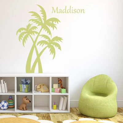 Personalised Name Palm Tree Wall Sticker WS-44294 • $53.88