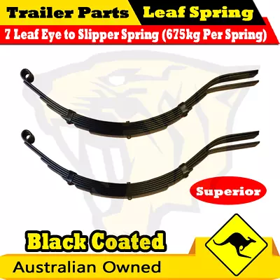 7 Leaf Eye & Slipper Trailer Spring (1350kg Rating) Painted X 1 Pair 45mm X 6mm • $110