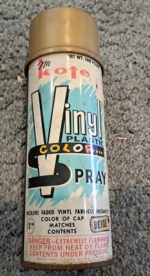 Vintage Nu-Kote Vinyl Plastic Spray Paint Can Beige • $9.99