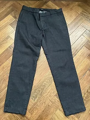 Mango Ladies Trousers In A Grey Denim Type Fabric Size 12 • £5