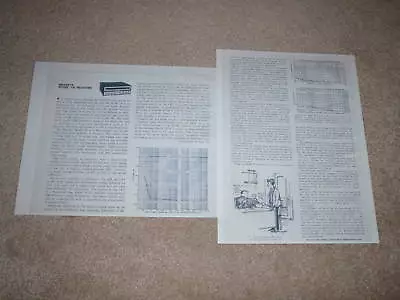 Marantz Model 18 Receiver Review 2 Pgs1968Full Test • $9.99