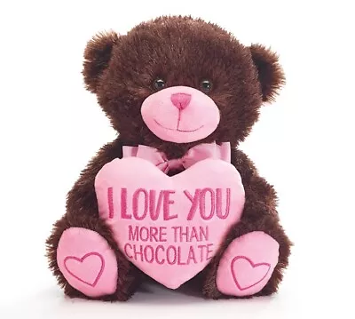 Valentine's Day Teddy Bear I LOVE YOU MORE THAN CHOCOLATE 10  Plush Toy ~NEW~ • $21.95