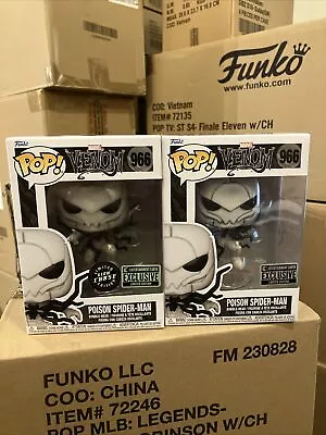 Funko Pop Venom Poison Spider-Man Entertainment Earth Exclusive CHASE SET Mint • $44.99
