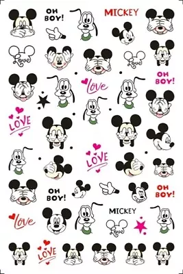 Nail Art Stickers Transfers Self Adhesive Mickey Mouse Minnie Mouse Stickers • £2.45