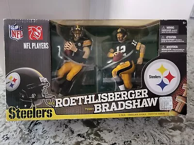 McFarlane Steelers Figures Terry Bradshaw-Ben Roethlisberger 2 Pack NEW • $65