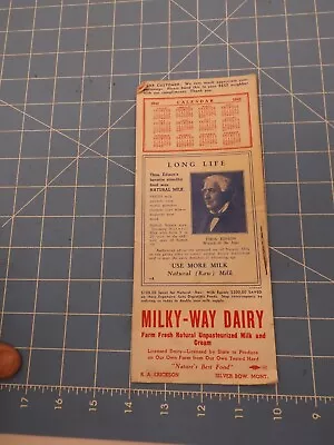 Vintage 1942 Milky-way Diary Advertising Calendar Silver Bow  Montana • $12
