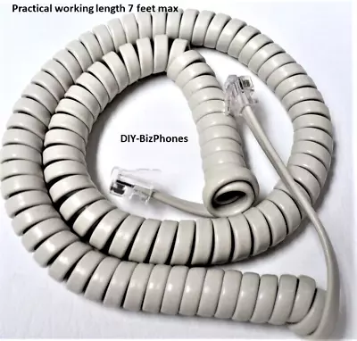 Avaya Off White Handset Cord Partner Series-1 Phone 18D Euro Receiver Curly 12Ft • $7.49