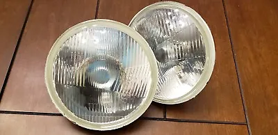 VW Volkswagen Bug Karmann Ghia Bus 12 Volt H4 Headlight Upgrade 7 Inch Round Set • $89.99