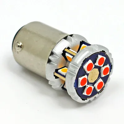 Warm White & Red 12V LED Combined Stop Tail & NP Lamp - SBC BA15D Fitting • $21.70