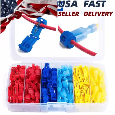 120pcs T-Tap Self-Stripping Quick Splice Electrical Wire Terminal Wire Connector • $14.49