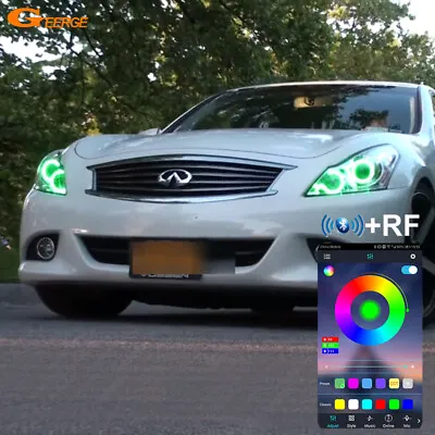 For INFINITI G25 G35 G37 Q40 Multi Color RGB LED Angel Eyes Kit Bluetooth APP • $32.72