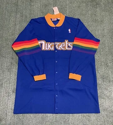 Brand New Mitchell And Ness Denver Nuggets Throwback Warm Up Shooting Shirt 56 • $120