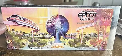 1982 Epcot Center Opening Day Commemorative Ticket Mint In Silver Sleeve • $20