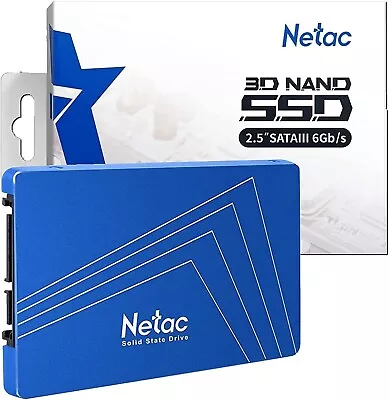 SSD 512GB 480GB 256 240GB 120Internal 2.5  Solid State Hard Drive Netac • £19.99