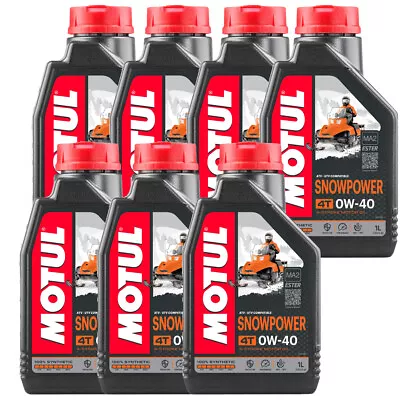 Motul Snowpower 7 Liters 0W-40 4T Motor Oils 4 Stroke 100% Synthetic 7 X 1L • $89.95