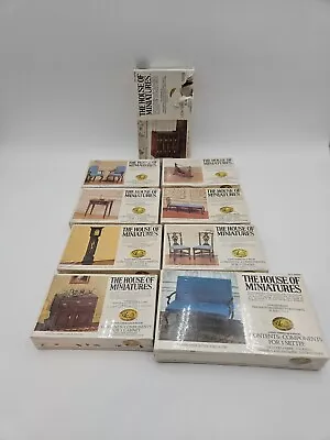 Vintage Lot Of 8  The House Of Miniatures Doll Dollhouse Furniture Kits • $145
