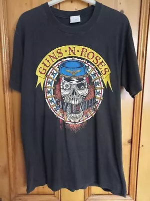 Vintage Guns 'N' Roses Civil War Get In The Ring Tour T-Shirt 1991 -1992 XL • £99